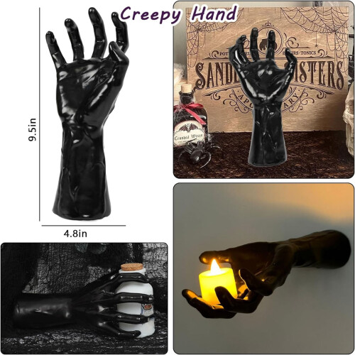 Halloween Reaching Hands Decor with Lights 3 Pack 2