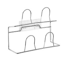 (03 wall stickers) Hanging Shoes Rack Stainless Steel Bathroom Organizer Shoes Storage No Drilling Shoes Organizer Slippers Shoes Hanger Shoes