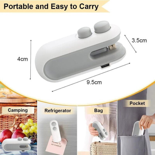 Mini Handheld Vacuum Sealer USB Rechargeable Blue 1
