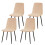 Pcapzz minimalist stretch chair covers 4 pcs 4