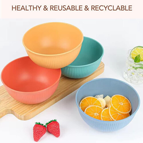 MGEZCOO Plastic Bowls Microwave Safe BPA Free 4 Pack 1
