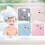 Kids' hooded bath towel green elephant design 6