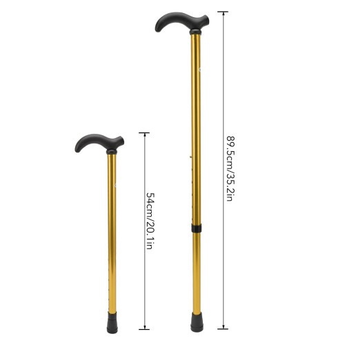 Adjustable Folding Walking Stick Aluminum Portable 5-section 2