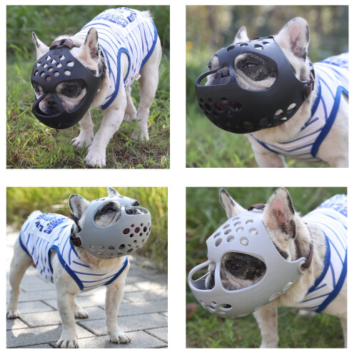 Dog Muzzle for Short-Snouted Breeds Breathable 1 Pack 1