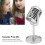 Retro Microphone Prop Silver Vintage Style with Stand 2
