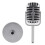 Retro Microphone Prop Silver Vintage Style with Stand 6
