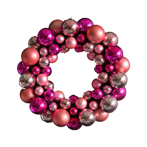 Rose Red Light Ball Wreath for Wall Door Window 1