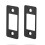 Deadbolt Strike Plate Large Hole Narrow Edge 1 Piece Silver 4