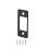 Deadbolt Strike Plate Large Hole Narrow Edge 1 Piece Silver 3
