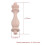 Beech wood craft spindles 7.6x1.8cm 20 pcs 2