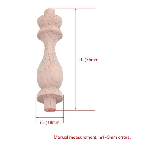 Beech wood craft spindles 7.6x1.8cm 20 pcs 1