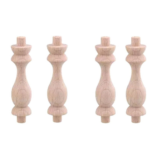 Beech wood craft spindles 7.6x1.8cm 20 pcs 2