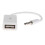 Audio Jack til USB-konverter 3,5 mm hvid adapter 2-pak 7