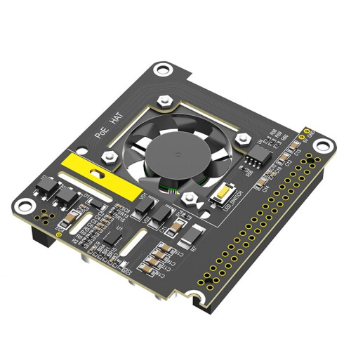 2X PoE HAT für Raspberry Pi 5 mit Lüfter/Computermodul 5, mit Automatischer Verfärbung der LED-Leuchte 1