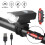 MDHAND LED bicycle light set waterproof front headlight and 6