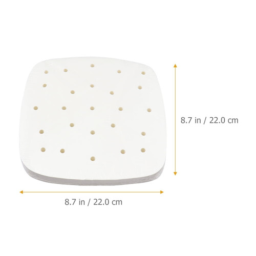Air Fryer Paper Liners Perforated Square 100 Pcs 2