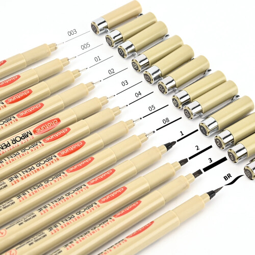 Micron Pigment Liner Pen Set 12 Tip 9 Pieces 1