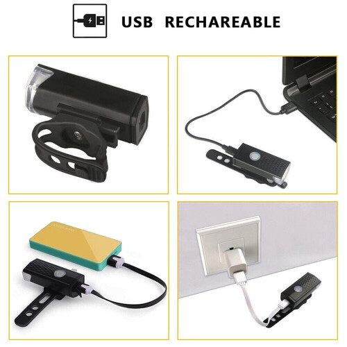 USB Rechargeable LED Bike Light Set - Waterproof 2
