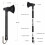 Camping Axe Folding Tactical Hatchet with Hammer Black 8