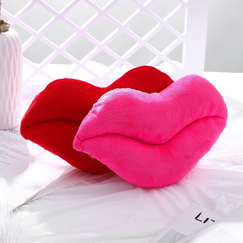 Masteelf lip-shaped plush throw pillows 2 pcs 2