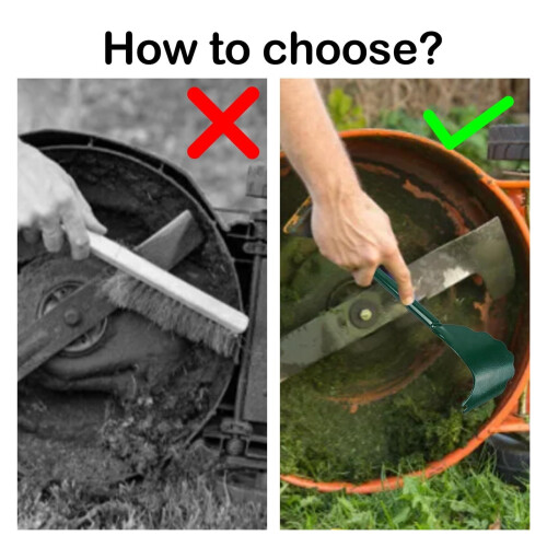 Mower Deck Scraper with Ergonomic Long Handle 2