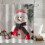 Christmas shower curtain waterproof mildew-resistant 5