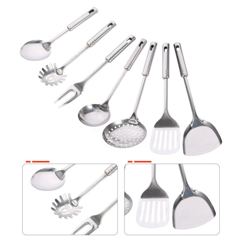 Masteelf stainless steel kitchen utensil set 7 pieces 2
