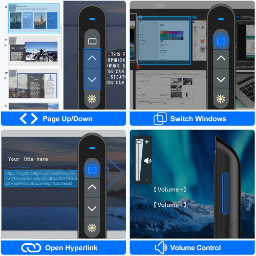 Telecomandă wireless pentru prezentator cu hyperlink și control al volumului 2