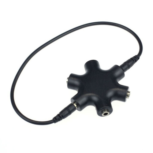 Stereo Audio Splitter Jack 3.5mm Snowflake Shape 5-Way 1