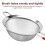 Stainless Steel Flour Sieve with Long Handle 10cm 2-Layer 8