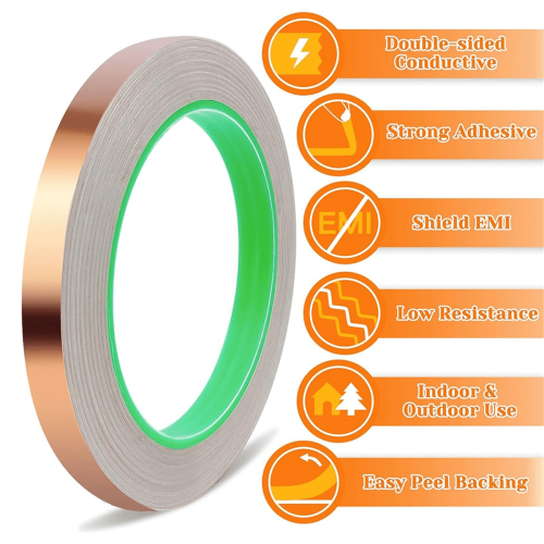 Koperfolie tape 1/2 inch  66 ft 4 stuks 1
