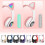 Wireless Cat Ear Headphones with Mic Black 2