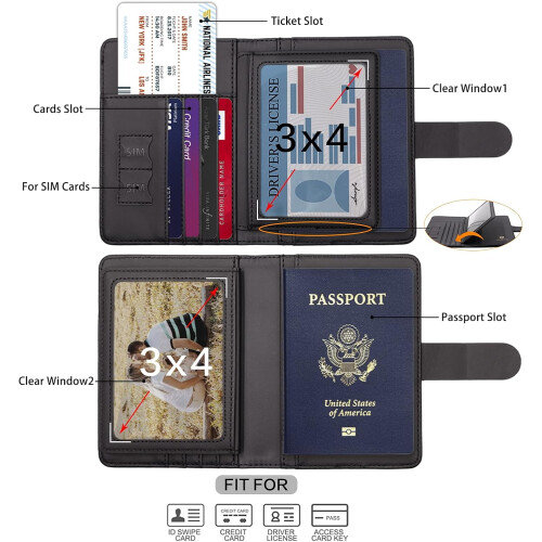 Passport Holder RFID Blocking Waterproof Moss Green 2