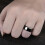 Men's stainless steel wedding band ring black gold silver 8