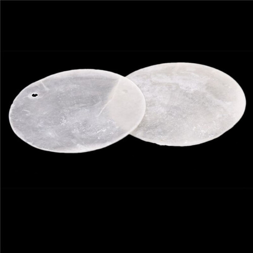 Plate Beads 400X Nacre Pearl Shell Round 35mm White 2