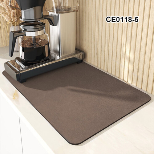 Coffee Mat Waterproof Rubber Backed 16x24 Inch 1