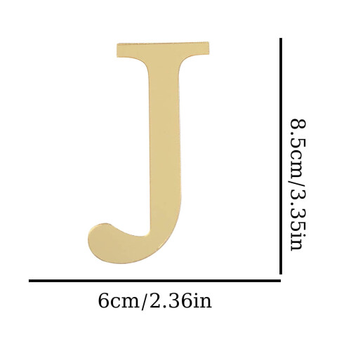 Lettere decorative da parete in acrilico effetto specchio, set da 26 pezzi 1