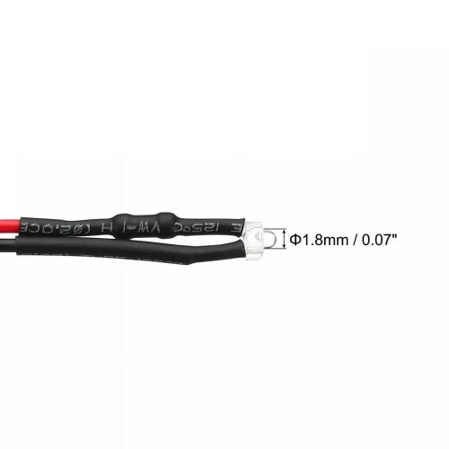 Lâmpada LED transparente com placa de circuito impresso pré-cabeada de 1,8 mm de diâmetro 2