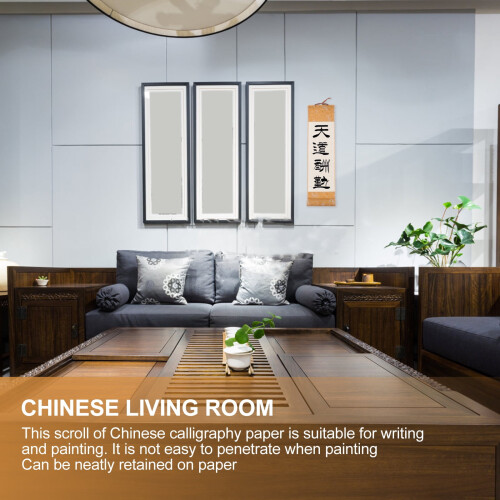 Rice Paper Scroll Office Decor 2 pcs 1
