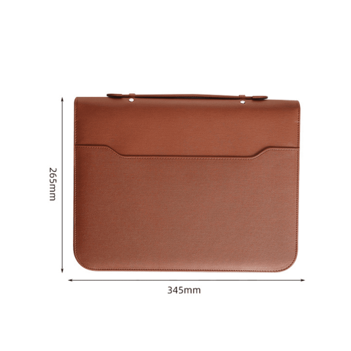 Portafoglio organizer in pelle con cerniera, nero 2