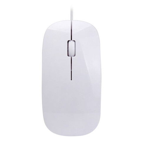 Biała mysz optyczna USB 1200 DPI dla systemów Windows i Mac 2
