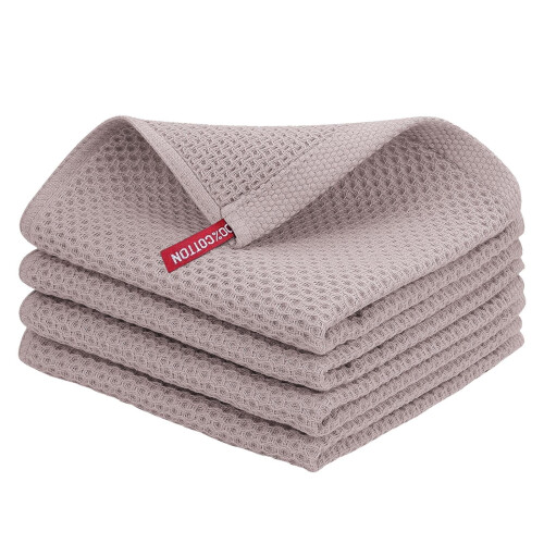 Kitchen Rags Cotton Polyester 34x34cm Light Brown 4 Pcs 1
