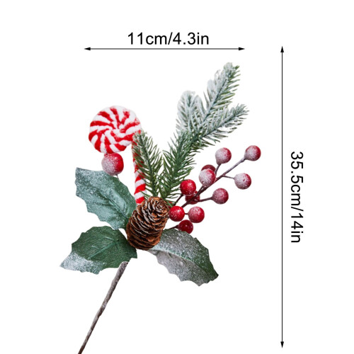 Christmas green rattan branches with cones, wall decor 2