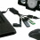 USB splitter hub 1-4 ports flexible black cable 4