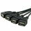 USB splitter hub 1-4 ports flexible black cable 5