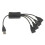 USB splitter hub 1-4 ports flexible black cable 6