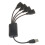 USB splitter hub 1-4 ports flexible black cable 7