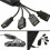 USB splitter hub 1-4 ports flexible black cable 2