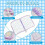 Copertina per raccoglitore A5 con cerniera e stelle glitterate rosa 3