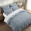 Conjunto de fronhas Levtex Home Mills Waffle Euro na cor azul ardósia, 66 x 66 cm (26 x 26 polegadas). 2